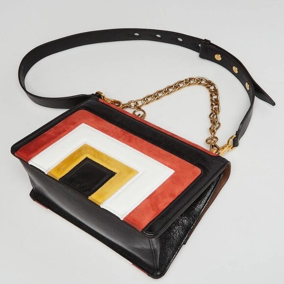 Fendi Multicolor Quilted Leather/Suede Kan U Shoulder Bag - Picture 3 of 10
